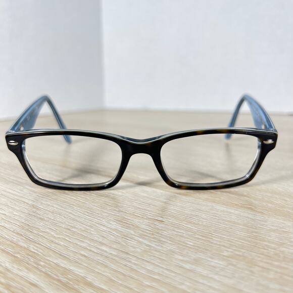 Ray-Ban RB5206 5023 Tortoise Blue Rectangle Eyeglasses 52-18-140 FRAMES ONLY main image 8